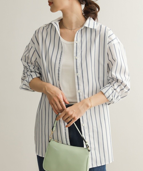 URBAN RESEARCH DOORS（アーバンリサーチドアーズ）の「C/RENUレギュラーカラーシャツ（Tシャツ/カットソー・レディース・オフホワイト/ブルー/ブルー系その他・MEDIUM）」の12枚目の写真