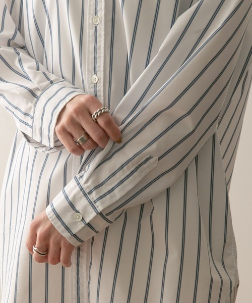 URBAN RESEARCH DOORS（アーバンリサーチドアーズ）の「C/RENUレギュラーカラーシャツ（Tシャツ/カットソー・レディース・オフホワイト/ブルー/ブルー系その他・MEDIUM）」の21枚目の写真