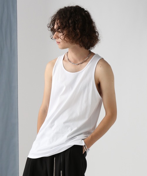 HARE（ハレ）の「ルーズスリットタンクトップ(HARE)（タンクトップ・メンズ・ホワイト/ブラック/ブラック系その他/ホワイト系その他・SMALL/MEDIUM）」の3枚目の写真