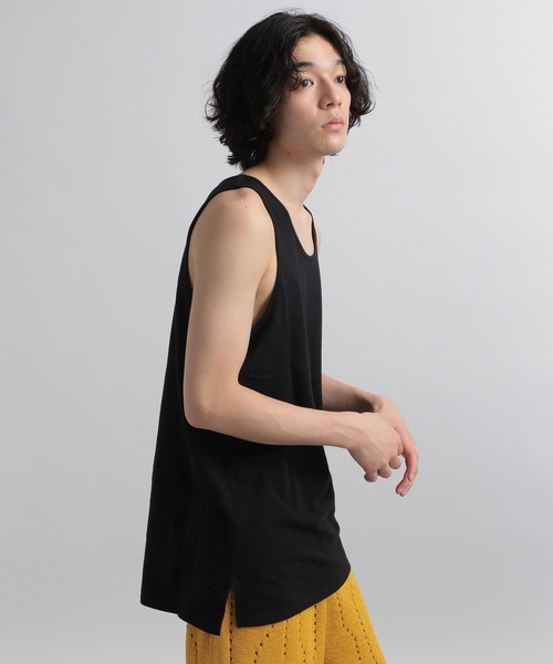 HARE（ハレ）の「ルーズスリットタンクトップ(HARE)（タンクトップ・メンズ・ホワイト/ブラック/ブラック系その他/ホワイト系その他・SMALL/MEDIUM）」の8枚目の写真