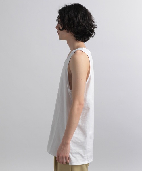 HARE（ハレ）の「ルーズスリットタンクトップ(HARE)（タンクトップ・メンズ・ホワイト/ブラック/ブラック系その他/ホワイト系その他・SMALL/MEDIUM）」の10枚目の写真