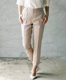 WHITE JOOLA | 【手洗いできる】ライトモククロス・センタープレス入りテーパードパンツ(裏地付き)(その他パンツ)