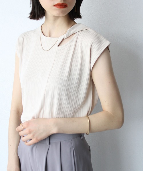 GeeRA(ジーラ)の「カットワークランダムリブフレンチスリーブTシャツ(Tシャツ/カットソー・レディース・ブラック/ベージュ/ミント・MEDIUM/LARGE)」の10枚目の写真
