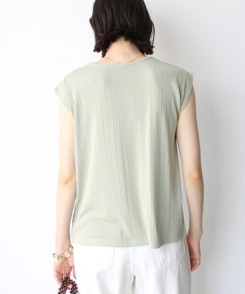 GeeRA(ジーラ)の「カットワークランダムリブフレンチスリーブTシャツ(Tシャツ/カットソー・レディース・ブラック/ベージュ/ミント・MEDIUM/LARGE)」の19枚目の写真