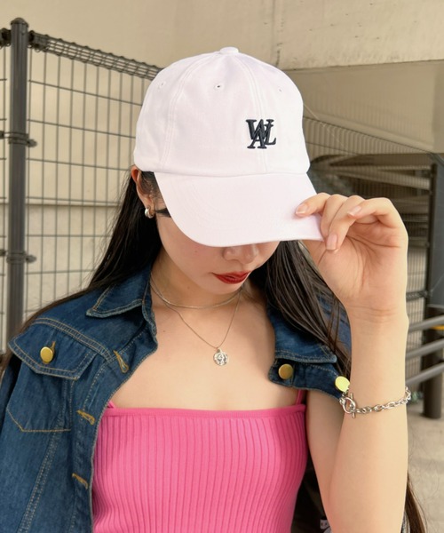 WOOALONG(ウアロン)の「WOOALONG(ウアロン)/Signature Small Logo ball cap/シグネチャー スモール ロゴ ベースボール キャップ(キャップ・レディース・ブラック/ネイビー/ベージュ/ホワイト/アイボリー/ライトグレー/モカ/チャコールグレー・M)」の21枚目の写真