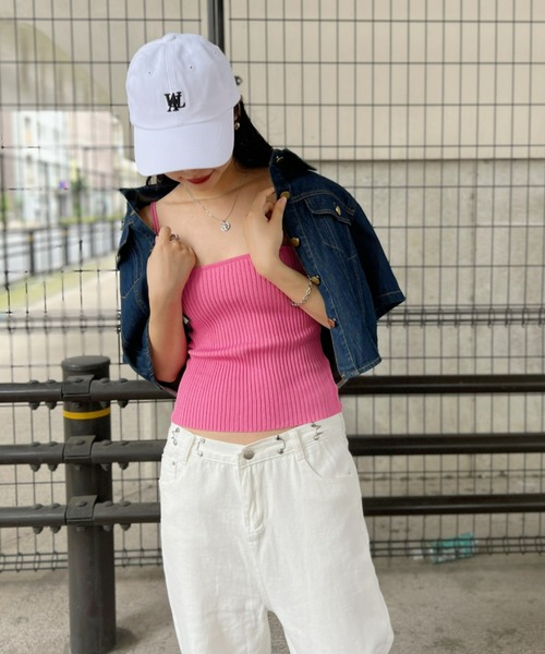 WOOALONG(ウアロン)の「WOOALONG(ウアロン)/Signature Small Logo ball cap/シグネチャー スモール ロゴ ベースボール キャップ(キャップ・レディース・ブラック/ネイビー/ベージュ/ホワイト/アイボリー/ライトグレー/モカ/チャコールグレー・M)」の14枚目の写真