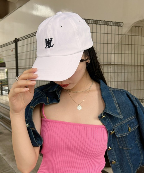WOOALONG(ウアロン)の「WOOALONG(ウアロン)/Signature Small Logo ball cap/シグネチャー スモール ロゴ ベースボール キャップ(キャップ・レディース・ブラック/ネイビー/ベージュ/ホワイト/アイボリー/ライトグレー/モカ/チャコールグレー・M)」の20枚目の写真