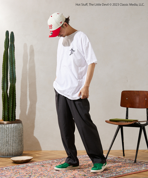 JOURNAL STANDARD relume(ジャーナルスタンダード レリューム)の「【HOT STUFF × relume】別注 ロゴTシャツ(Tシャツ/カットソー・メンズ・ブラック/ホワイト/ホワイト系その他/ブラック系その他/ライトグレー・MEDIUM/LARGE)」の9枚目の写真