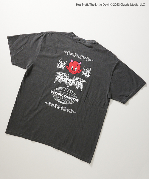 JOURNAL STANDARD relume(ジャーナルスタンダード レリューム)の「【HOT STUFF × relume】別注 ロゴTシャツ(Tシャツ/カットソー・メンズ・ブラック/ホワイト/ホワイト系その他/ブラック系その他/ライトグレー・MEDIUM/LARGE)」の15枚目の写真