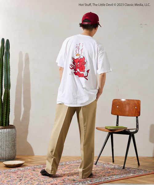 JOURNAL STANDARD relume(ジャーナルスタンダード レリューム)の「【HOT STUFF × relume】別注 ロゴTシャツ(Tシャツ/カットソー・メンズ・ブラック/ホワイト/ホワイト系その他/ブラック系その他/ライトグレー・MEDIUM/LARGE)」の20枚目の写真