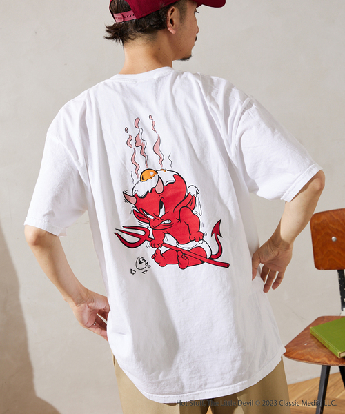 JOURNAL STANDARD relume(ジャーナルスタンダード レリューム)の「【HOT STUFF × relume】別注 ロゴTシャツ(Tシャツ/カットソー・メンズ・ブラック/ホワイト/ホワイト系その他/ブラック系その他/ライトグレー・MEDIUM/LARGE)」の21枚目の写真