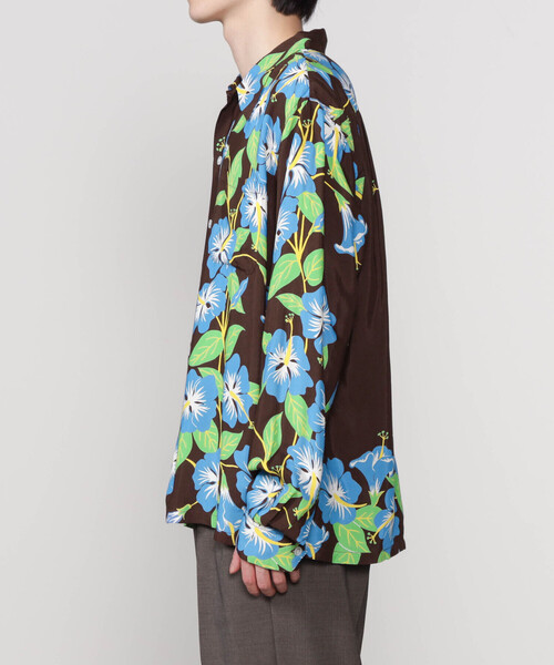 DUKE KAHANAMOKU(デューク カハナモク)の「DUKE KAHANAMOKU | ハワイアンシャツ ハイビスカス MEN(シャツ/ブラウス・メンズ・ブラウン系その他・L/XL)」の9枚目の写真