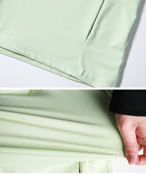 Coo+i（クーイ）の「指穴付き接触冷感uvカットパーカー（パーカー・レディース・ミント/ブルー/ホワイト/ピンク/ラベンダー/グレー・L/XL/M/L）」の13枚目の写真