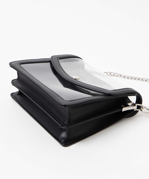 WEGO(ウィゴー)の「WEGO/チェーンクリアミニショルダーバッグ(ショルダーバッグ・レディース・ホワイト/ブラック・FREE)」の14枚目の写真