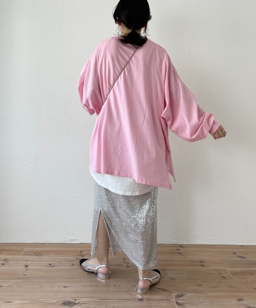 wee9s（ウィークス）の「vintage like bear tee / ヴィンテージライクベアーティー（Tシャツ/カットソー・レディース・アイボリー/ピンク/グレー・FREE）」の4枚目の写真