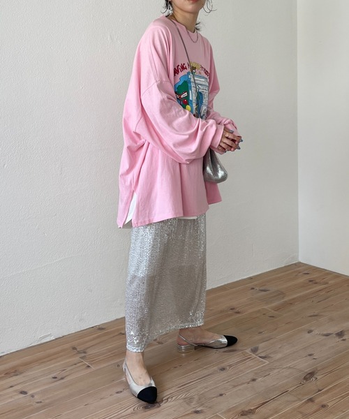 wee9s（ウィークス）の「vintage like bear tee / ヴィンテージライクベアーティー（Tシャツ/カットソー・レディース・アイボリー/ピンク/グレー・FREE）」の16枚目の写真