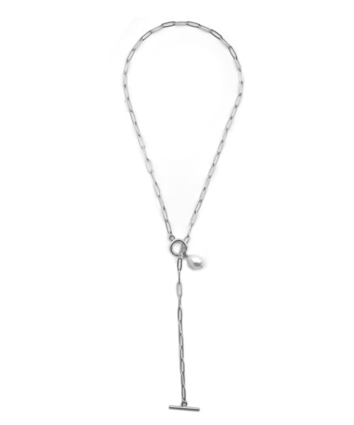 LHME（エルエイチエムイー）の「【WEB限定】”MELLOW”ポイントパールチェーンネックレス/サージカルステンレス（金属アレルギー対応）【LHME / エルエイチエムイー】（ネックレス・レディース・シルバー/ゴールド・46cm）」の10枚目の写真