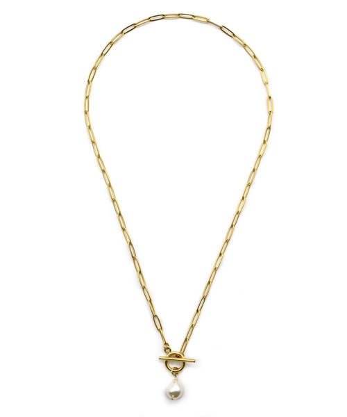 LHME（エルエイチエムイー）の「【WEB限定】”MELLOW”ポイントパールチェーンネックレス/サージカルステンレス（金属アレルギー対応）【LHME / エルエイチエムイー】（ネックレス・レディース・シルバー/ゴールド・46cm）」の11枚目の写真