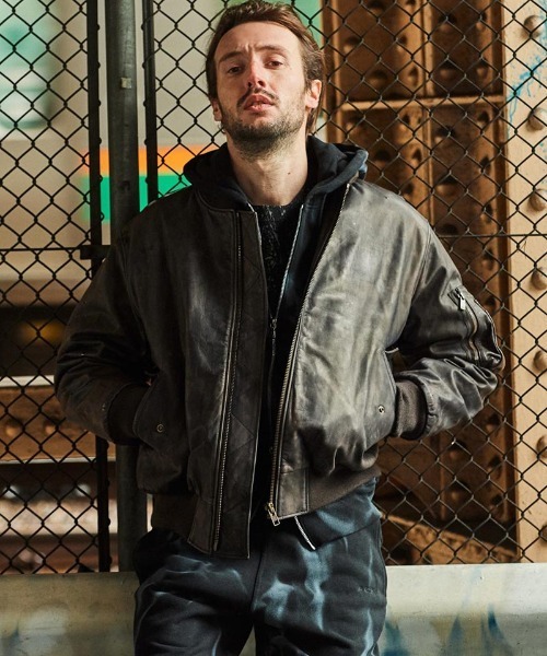 mj9262- Leather Bomber Jacket ボンバージャケット