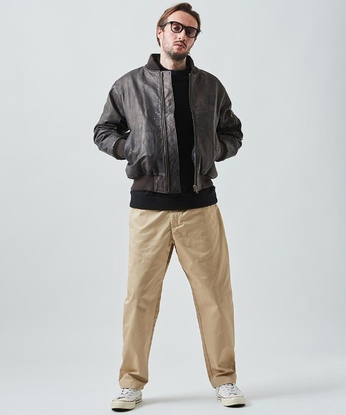mj9262- Leather Bomber Jacket ボンバージャケット