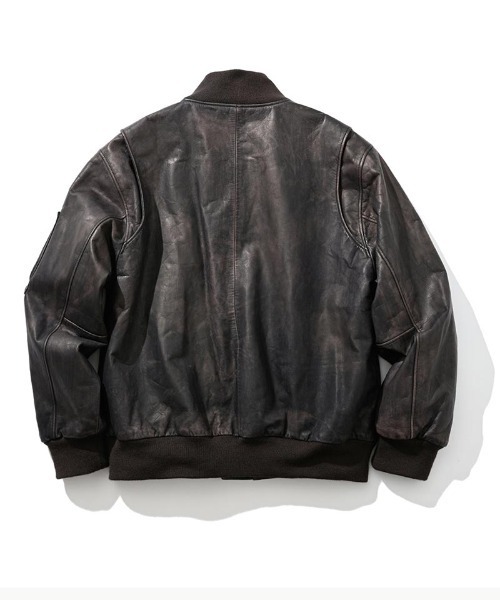 mj9262- Leather Bomber Jacket ボンバージャケット