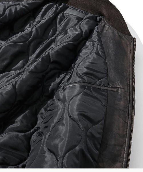 mj9262- Leather Bomber Jacket ボンバージャケット