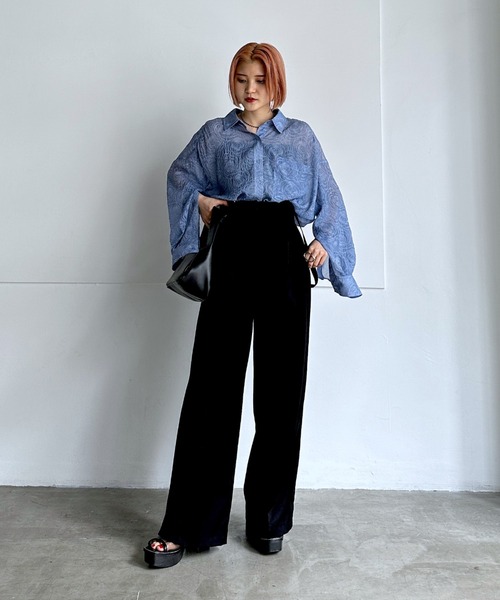 PAGEBOY（ページボーイ）の「サスツキワイドスラックス（スラックス・レディース・ブラック/ライトグレー/チャコールグレー・FREE）」の16枚目の写真