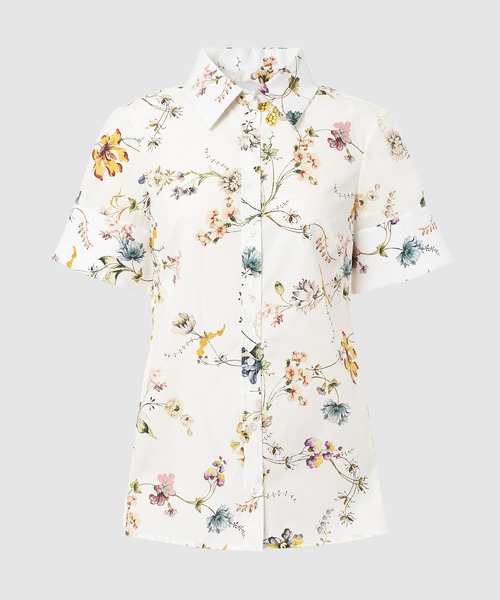 Erdem(アーデム)の「FLARED CUFF SHORT SLEEVE SHIRT(シャツ/ブラウス・レディース・ホワイト系その他・8/6)」の1枚目の写真