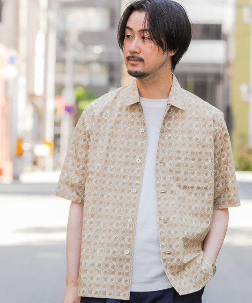 URBAN RESEARCH ROSSO MEN(アーバンリサーチロッソメン)の「ジオメトリック柄オープンカラー半袖シャツ(シャツ/ブラウス・メンズ・ブルー/ベージュ・LARGE/MEDIUM)」の17枚目の写真