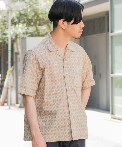 URBAN RESEARCH ROSSO MEN(アーバンリサーチロッソメン)の「ジオメトリック柄オープンカラー半袖シャツ(シャツ/ブラウス・メンズ・ブルー/ベージュ・LARGE/MEDIUM)」の11枚目の写真