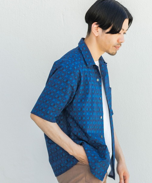URBAN RESEARCH ROSSO MEN(アーバンリサーチロッソメン)の「ジオメトリック柄オープンカラー半袖シャツ(シャツ/ブラウス・メンズ・ブルー/ベージュ・LARGE/MEDIUM)」の15枚目の写真