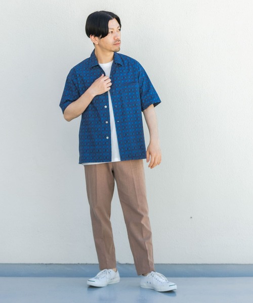 URBAN RESEARCH ROSSO MEN(アーバンリサーチロッソメン)の「ジオメトリック柄オープンカラー半袖シャツ(シャツ/ブラウス・メンズ・ブルー/ベージュ・LARGE/MEDIUM)」の8枚目の写真