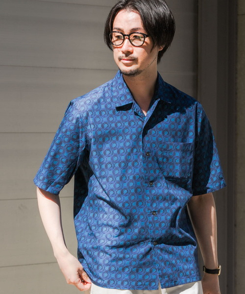 URBAN RESEARCH ROSSO MEN(アーバンリサーチロッソメン)の「ジオメトリック柄オープンカラー半袖シャツ(シャツ/ブラウス・メンズ・ブルー/ベージュ・LARGE/MEDIUM)」の22枚目の写真