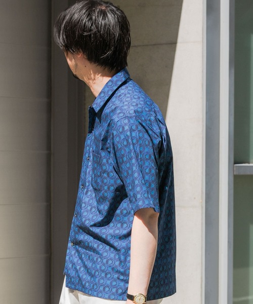 URBAN RESEARCH ROSSO MEN(アーバンリサーチロッソメン)の「ジオメトリック柄オープンカラー半袖シャツ(シャツ/ブラウス・メンズ・ブルー/ベージュ・LARGE/MEDIUM)」の12枚目の写真