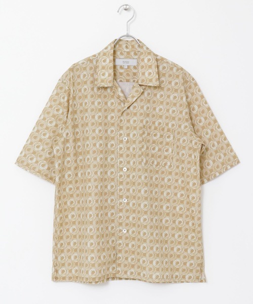 URBAN RESEARCH ROSSO MEN(アーバンリサーチロッソメン)の「ジオメトリック柄オープンカラー半袖シャツ(シャツ/ブラウス・メンズ・ブルー/ベージュ・LARGE/MEDIUM)」の5枚目の写真
