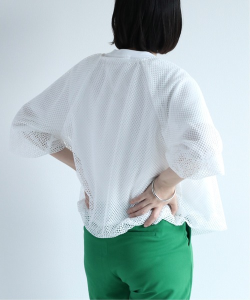 cepo（セポ）の「シアーメッシュバルーンカーディガン（カーディガン/ボレロ・レディース・ブラック/オフホワイト・M）」の19枚目の写真