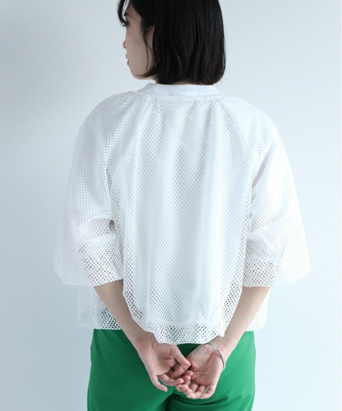 cepo（セポ）の「シアーメッシュバルーンカーディガン（カーディガン/ボレロ・レディース・ブラック/オフホワイト・M）」の18枚目の写真