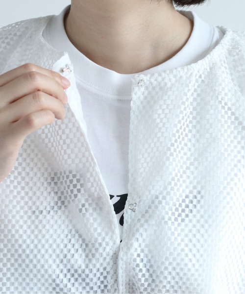 cepo（セポ）の「シアーメッシュバルーンカーディガン（カーディガン/ボレロ・レディース・ブラック/オフホワイト・M）」の4枚目の写真