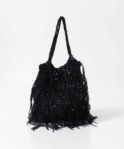 KBF（ケイビーエフ）の「フリンジニットBAG（ハンドバッグ・レディース・ブラック/ベージュ/グリーン・ONE）」の13枚目の写真