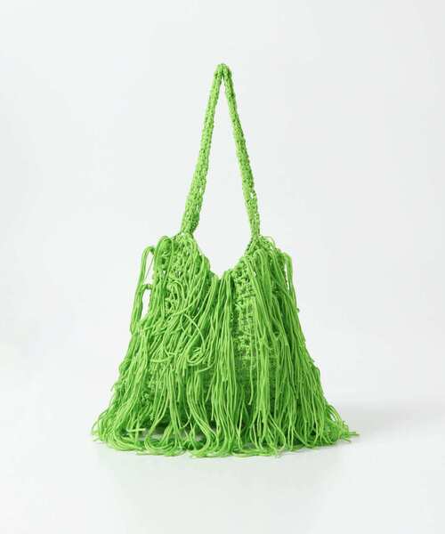 KBF（ケイビーエフ）の「フリンジニットBAG（ハンドバッグ・レディース・ブラック/ベージュ/グリーン・ONE）」の15枚目の写真