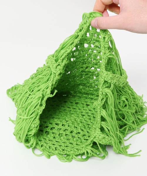 KBF（ケイビーエフ）の「フリンジニットBAG（ハンドバッグ・レディース・ブラック/ベージュ/グリーン・ONE）」の18枚目の写真