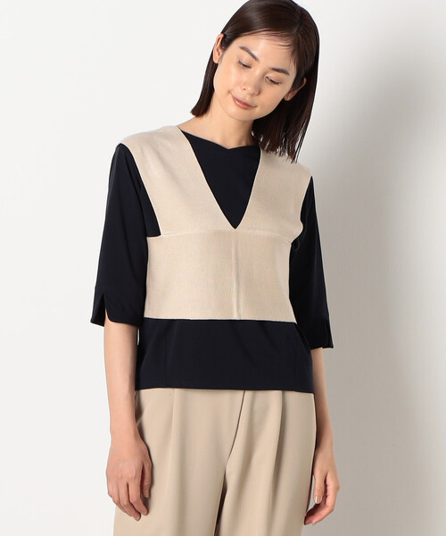 COMME CA ISM（コムサイズム）の「ニット　ビスチェ（ベスト・レディース・グリーン/ブラック/ライトベージュ・FREE）」の21枚目の写真