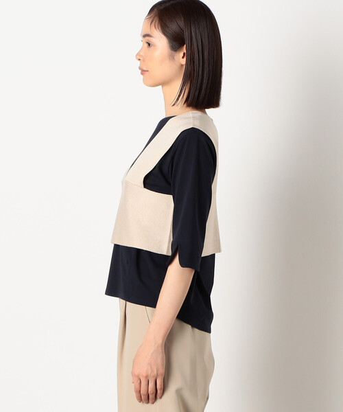 COMME CA ISM（コムサイズム）の「ニット　ビスチェ（ベスト・レディース・グリーン/ブラック/ライトベージュ・FREE）」の19枚目の写真