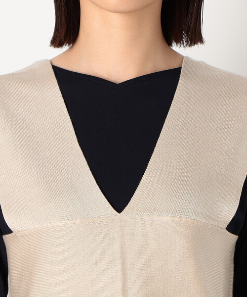 COMME CA ISM（コムサイズム）の「ニット　ビスチェ（ベスト・レディース・グリーン/ブラック/ライトベージュ・FREE）」の17枚目の写真