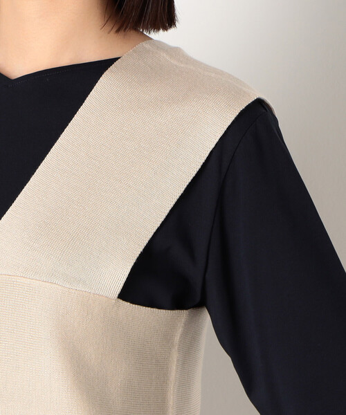 COMME CA ISM（コムサイズム）の「ニット　ビスチェ（ベスト・レディース・グリーン/ブラック/ライトベージュ・FREE）」の15枚目の写真