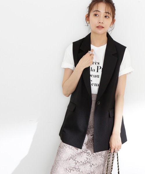 N.(N. Natural Beauty Basic)(エヌエヌナチュラルビューティーベーシック)の「◆シングルブレストテーラードジレ(ベスト・レディース・ブラウン/ベージュ/ブラック・MEDIUM)」の19枚目の写真