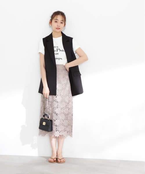 N.(N. Natural Beauty Basic)(エヌエヌナチュラルビューティーベーシック)の「◆シングルブレストテーラードジレ(ベスト・レディース・ブラウン/ベージュ/ブラック・MEDIUM)」の8枚目の写真