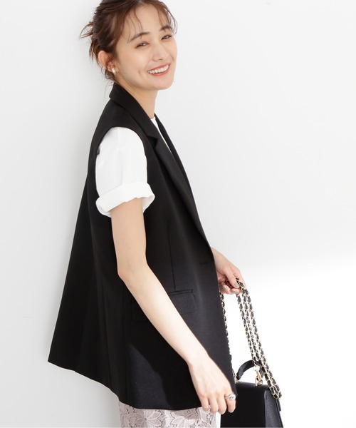 N.(N. Natural Beauty Basic)(エヌエヌナチュラルビューティーベーシック)の「◆シングルブレストテーラードジレ(ベスト・レディース・ブラウン/ベージュ/ブラック・MEDIUM)」の16枚目の写真