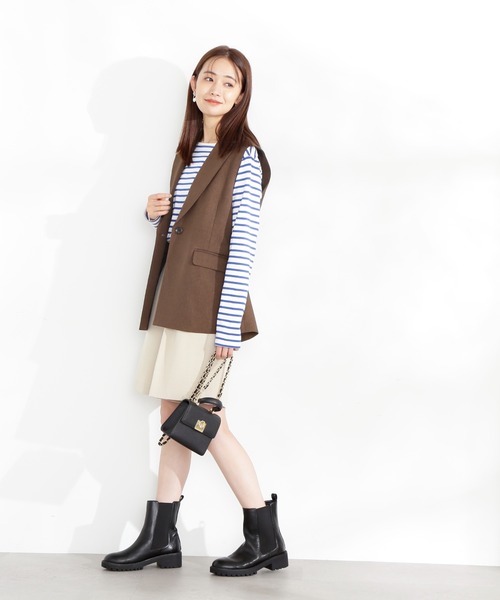 N.(N. Natural Beauty Basic)(エヌエヌナチュラルビューティーベーシック)の「◆シングルブレストテーラードジレ(ベスト・レディース・ブラウン/ベージュ/ブラック・MEDIUM)」の13枚目の写真