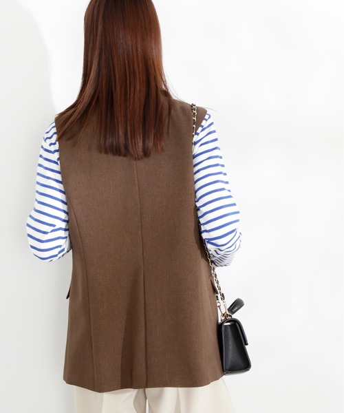 N.(N. Natural Beauty Basic)(エヌエヌナチュラルビューティーベーシック)の「◆シングルブレストテーラードジレ(ベスト・レディース・ブラウン/ベージュ/ブラック・MEDIUM)」の17枚目の写真